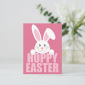 Hoppy Easter - Cute Happy Easter Bunny Pun Briefkaart (Staand voorkant)