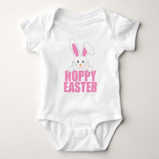 Hoppy Easter - Cute Happy Easter Bunny Pun Romper (Voorkant)