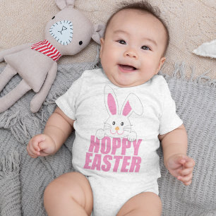 Hoppy Easter - Cute Happy Easter Bunny Pun Romper