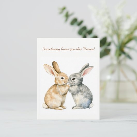 🐇Hoppy Easter Delight Feestdagenkaart (Staand voorkant)