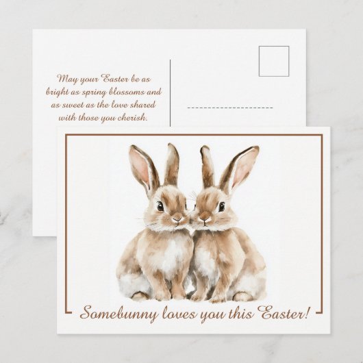  🐇Hoppy Easter Delight Feestdagenkaart (Voorkant / Achterkant)