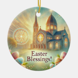 Hoppy Easter: een dag van liefde en lachen Keramisch Ornament