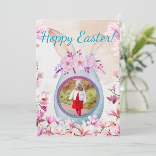 Hoppy Easter egg with photo Kaart (Staand voorkant)
