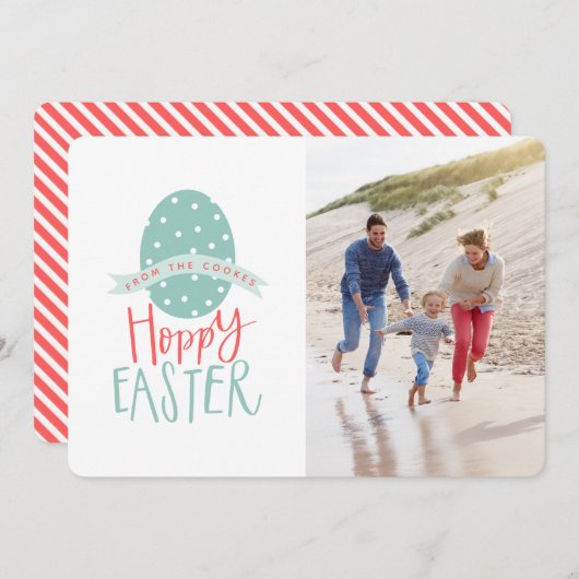 HOPPY EASTER FEESTDAGENKAART (Voorkant / Achterkant)