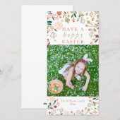 Hoppy Easter-fotokaarten Feestdagenkaart (Voorkant / Achterkant)