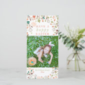 Hoppy Easter-fotokaarten Feestdagenkaart (Staand voorkant)