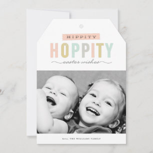 Hoppy Easter   Fotopaaskaart Feestdagenkaart