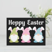 Hoppy Easter Funny Bunny Ears Gnome Kaart (Staand voorkant)
