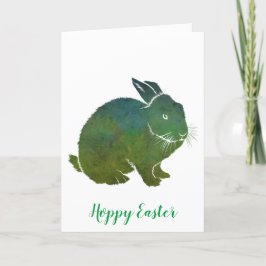 Hoppy Easter Green Blue Rabbit Feestdagen Kaart