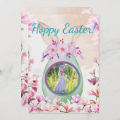 Hoppy Easter green egg photo Kaart (Voorkant / Achterkant)