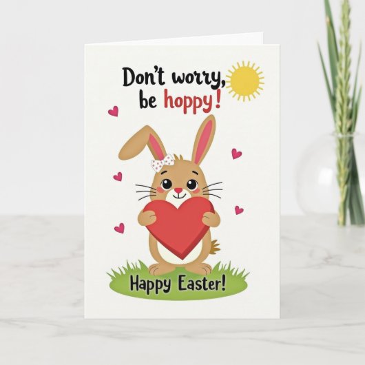 Hoppy Easter Greetings Card Kaart (Voorkant)