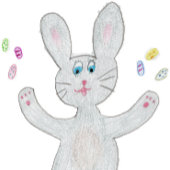 Hoppy Easter - Grey Bunny - Kaart