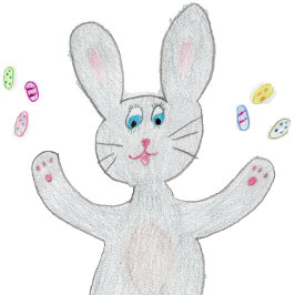Hoppy Easter - Grey Bunny - Kaart