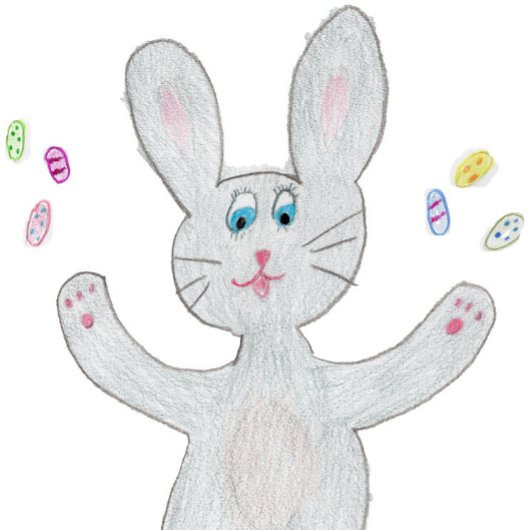 Hoppy Easter - Grey Bunny - Kaart