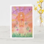 Hoppy Easter! Kaart (Gele Bloem)