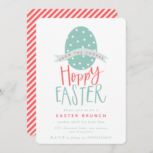 HOPPY EASTER KAART (Voorkant / Achterkant)