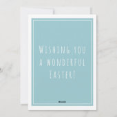 Hoppy Easter konijn en wortelmand Feestdagenkaart (Achterkant)