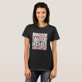 Hoppy Easter Let's Get Egg-geciteerd Grappig Geluk T-shirt (Voorkant volledig)