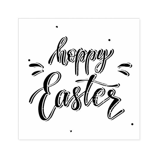 Hoppy Easter Modern Typografie | FEESTDAGEN Rubberstempel (Afrduk)