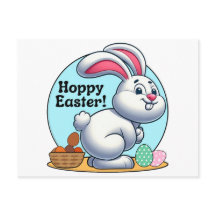 Hoppy Easter! Paashaas pooping chocolade eieren