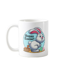 Hoppy Easter! Paashaas pooping chocolade eieren