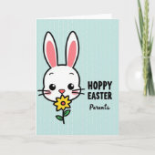 Hoppy Easter Parents Rabbit Card Kaart (Voorkant)