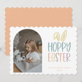 Hoppy Easter Photo Holiday Card Feestdagenkaart