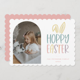 Hoppy Easter Photo Holiday Card Feestdagenkaart
