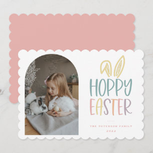 Hoppy Easter Photo Holiday Card Feestdagenkaart