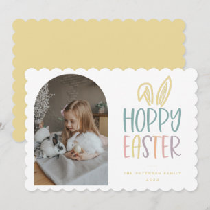 Hoppy Easter Photo Holiday Card Feestdagenkaart