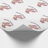 Hoppy Easter Pink Bunny Cadeaupapier (Hoek)