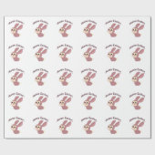 Hoppy Easter Pink Bunny Cadeaupapier (Vlak)