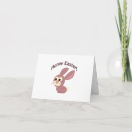 Hoppy Easter Pink Bunny Feestdagen Kaart
