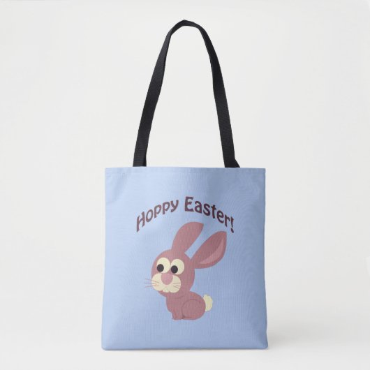 Hoppy Easter Pink Bunny Tote Bag (Voorkant)
