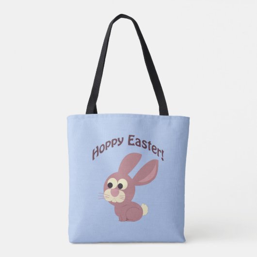 Hoppy Easter Pink Bunny Tote Bag (Achterkant)