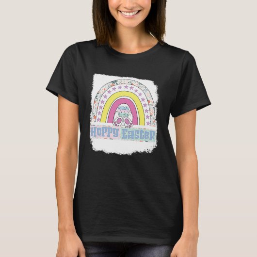 Hoppy easter  rainbow easter easters day easter bu t-shirt (Voorkant)