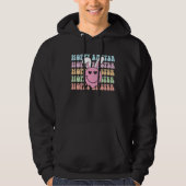 Hoppy Easter Retro Groovy Bunny Rabbit Egg Easter  Hoodie (Voorkant)