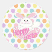 Hoppy Easter Ronde Sticker (Voorkant)