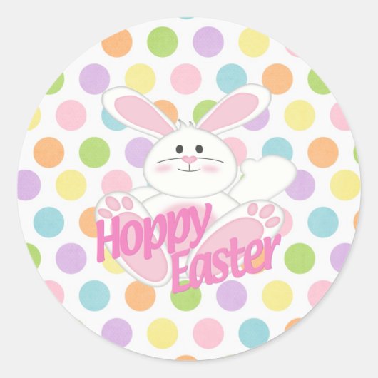 Hoppy Easter Ronde Sticker (Voorkant)