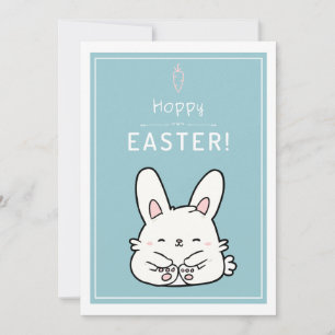 Hoppy Easter Schattig Baby Bunny Leuk Dier Grappig Feestdagenkaart