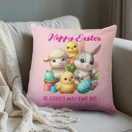 Hoppy Easter Schattige Bunny Chicks Lamb Schildere Kussen