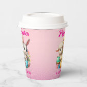 Hoppy Easter Schattige Bunny Chicks Lamb Schildere Papieren Bekers (Links)