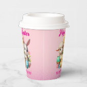 Hoppy Easter Schattige Bunny Chicks Lamb Schildere Papieren Bekers (Rechts)