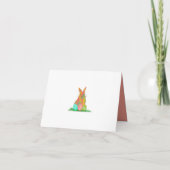 Hoppy Easter Schattige Bunny en Boho Wildflower Kaart (Achterkant)