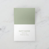 Hoppy Easter Schattige Bunny en Wildflower Kaart (Binnen)