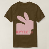 Hoppy Easter Schattige Bunny Rabbit Pun Design Per T-shirt (Design voorkant)