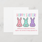 Hoppy Easter schattige kleurrijke konijntjes grapp Feestdagenkaart (Voorkant / Achterkant)