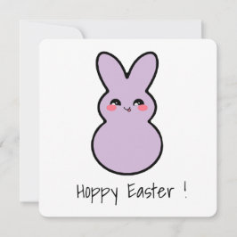 Hoppy Easter Schattigee konijnenkaart Feestdagenkaart