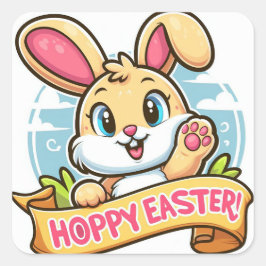 Hoppy Easter Vierkante Sticker