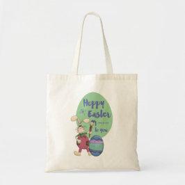 Hoppy Easter voor je artiest Bunny Tote Bag